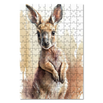 Drevené puzzle Akvarelový klokan
