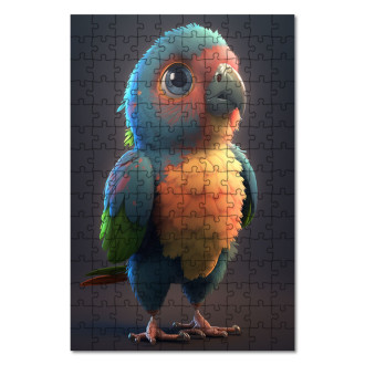 Drevené puzzle Roztomilý papagáj
