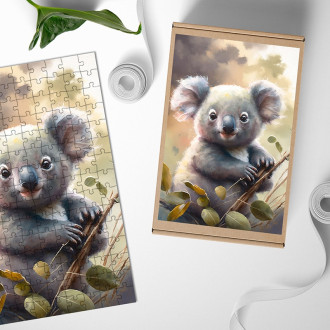 Drevené puzzle Akvarelová koala