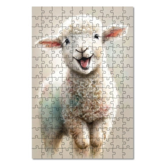 Drevené puzzle Akvarelová ovca
