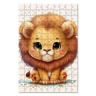 Drevené puzzle Malý lev