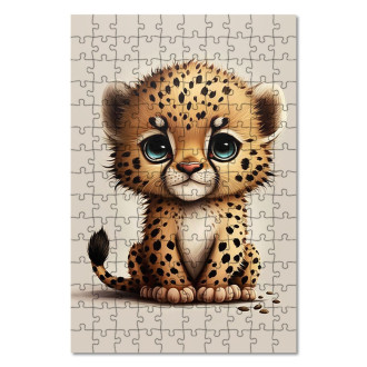 Drevené puzzle Malý gepard