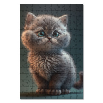 Drevené puzzle Animovaná mačička