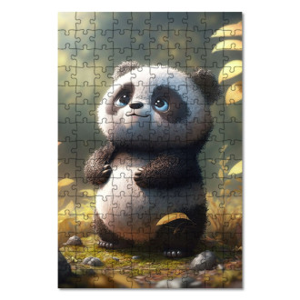 Drevené puzzle Roztomilé panda