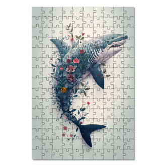 Drevené puzzle Kvetinový žralok
