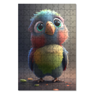 Drevené puzzle Animovaný papagáj