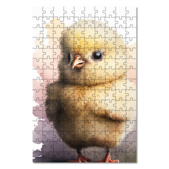 Drevené puzzle Akvarelové kura