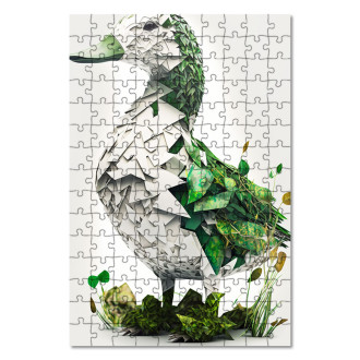 Drevené puzzle Prírodná kačica