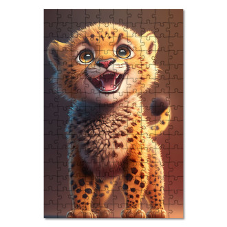 Drevené puzzle Roztomilý gepard