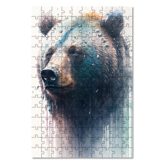 Drevené puzzle Graffiti medveď