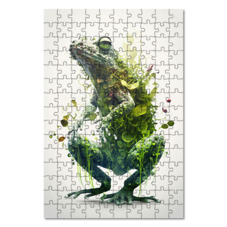 Drevené puzzle Prírodná žaba
