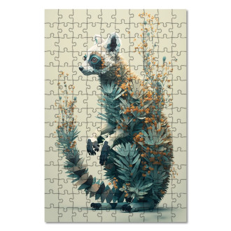 Drevené puzzle Kvetinový lemur
