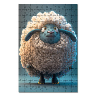 Drevené puzzle Animovaná ovečka