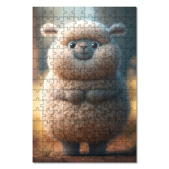 Drevené puzzle Roztomilá ovečka 1