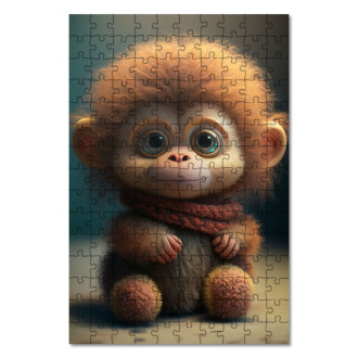 Drevené puzzle Animovaný opičiak