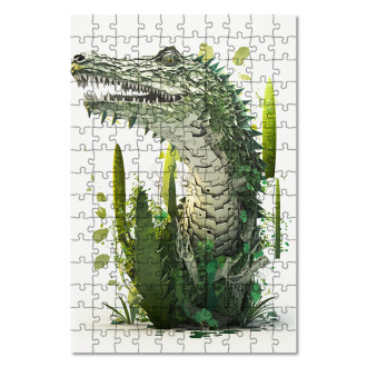 Drevené puzzle Prírodný krokodíl