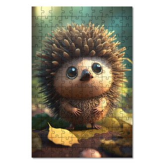Drevené puzzle Roztomilý ježko