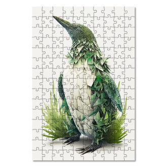 Drevené puzzle Prírodný tučniak