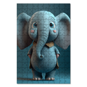 Drevené puzzle Animovaný slon