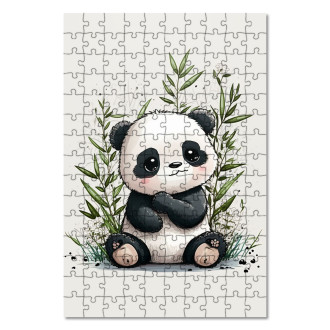 Drevené puzzle Malá panda