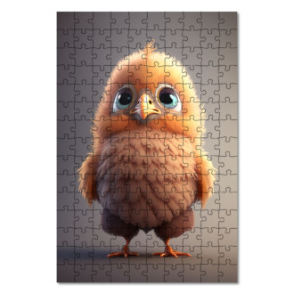 Dřevěné puzzle Animované kuře