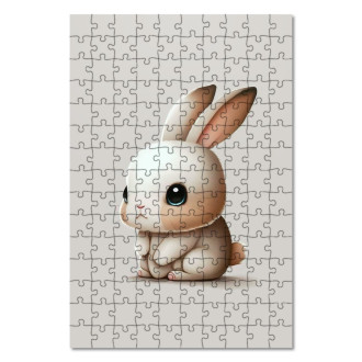Dřevěné puzzle Malý zajíc