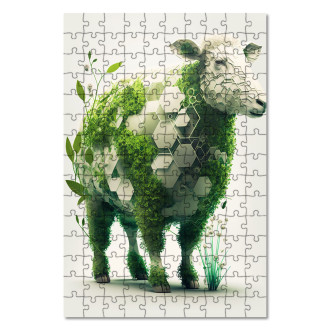 Drevené puzzle Prírodná krava