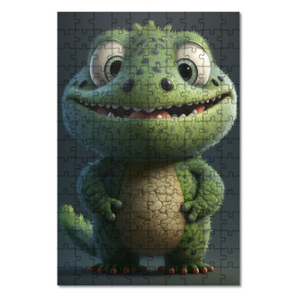 Drevené puzzle Animovaný krokodíl