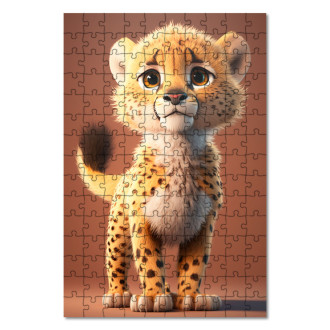 Drevené puzzle Animovaný gepard