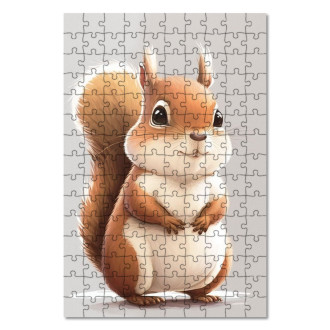 Drevené puzzle Malá veverička