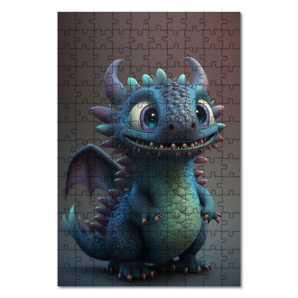 Drevené puzzle Animovaný drak