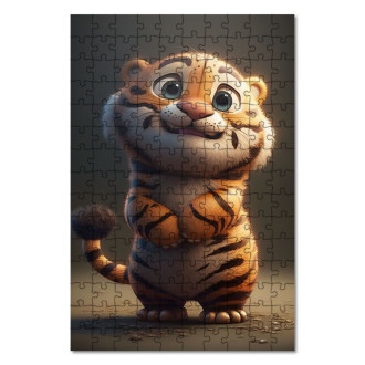 Drevené puzzle Animovaný tiger