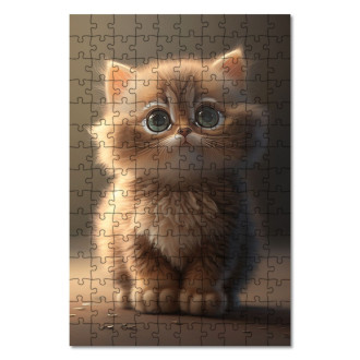 Drevené puzzle Roztomilá mačička