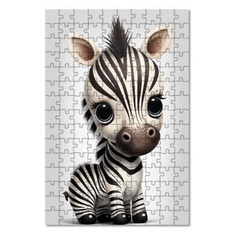 Drevené puzzle Malá zebra