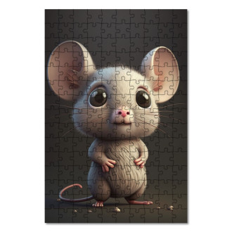 Drevené puzzle Roztomilá myška
