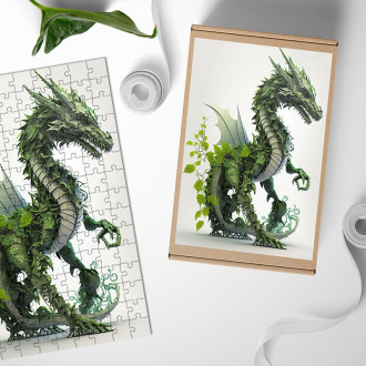 Drevené puzzle Prírodný drak