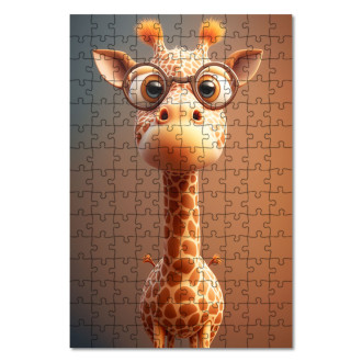 Drevené puzzle Animovaná žirafa