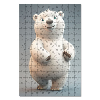 Drevené puzzle Animovaný ľadový medveď