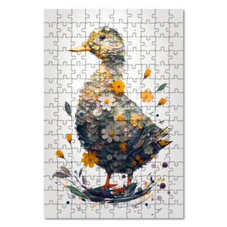Drevené puzzle Kvetinová kačica