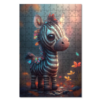 Drevené puzzle Roztomilá zebra