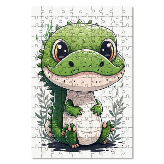 Drevené puzzle Malý krokodíl