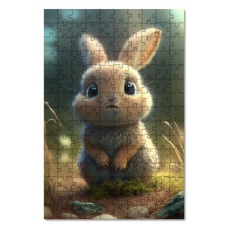 Drevené puzzle Animovaný zajačik