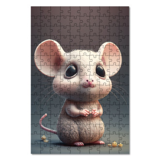 Drevené puzzle Animovaná myška
