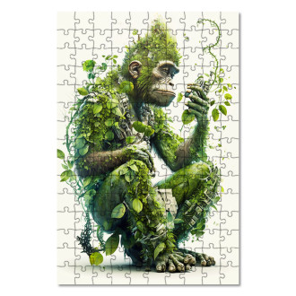 Drevené puzzle Prírodné opice