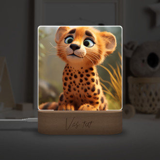 Detská lampička Roztomilý animovaný gepard 1