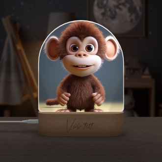 Detská lampička Roztomilá animovaná opice