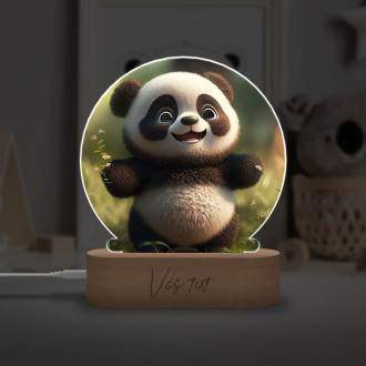 Detská lampička Roztomilá animovaná panda