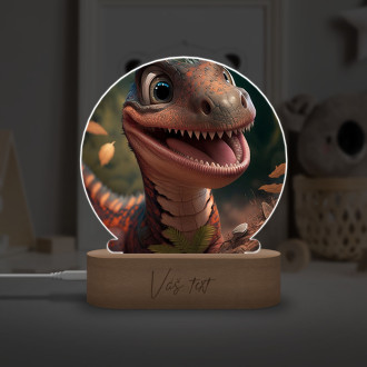 Detská lampička Roztomilý animovaný dinosaurus