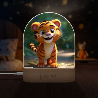 Detská lampička Roztomilý animovaný tiger