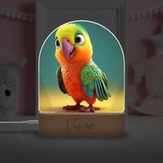 Detská lampička Roztomilý animovaný papagáj 1